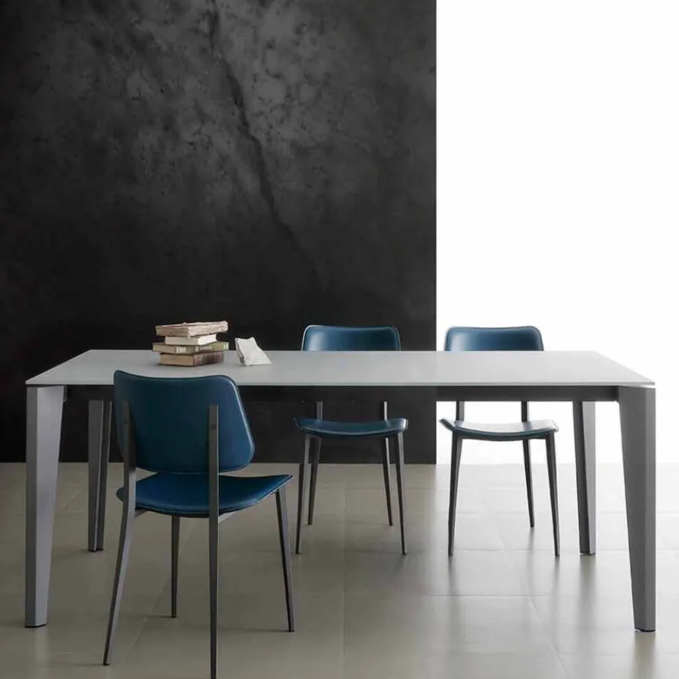 Ausziehbarer Esstisch Bis zu 290 cm in Made in Italy Crystal - Polonio