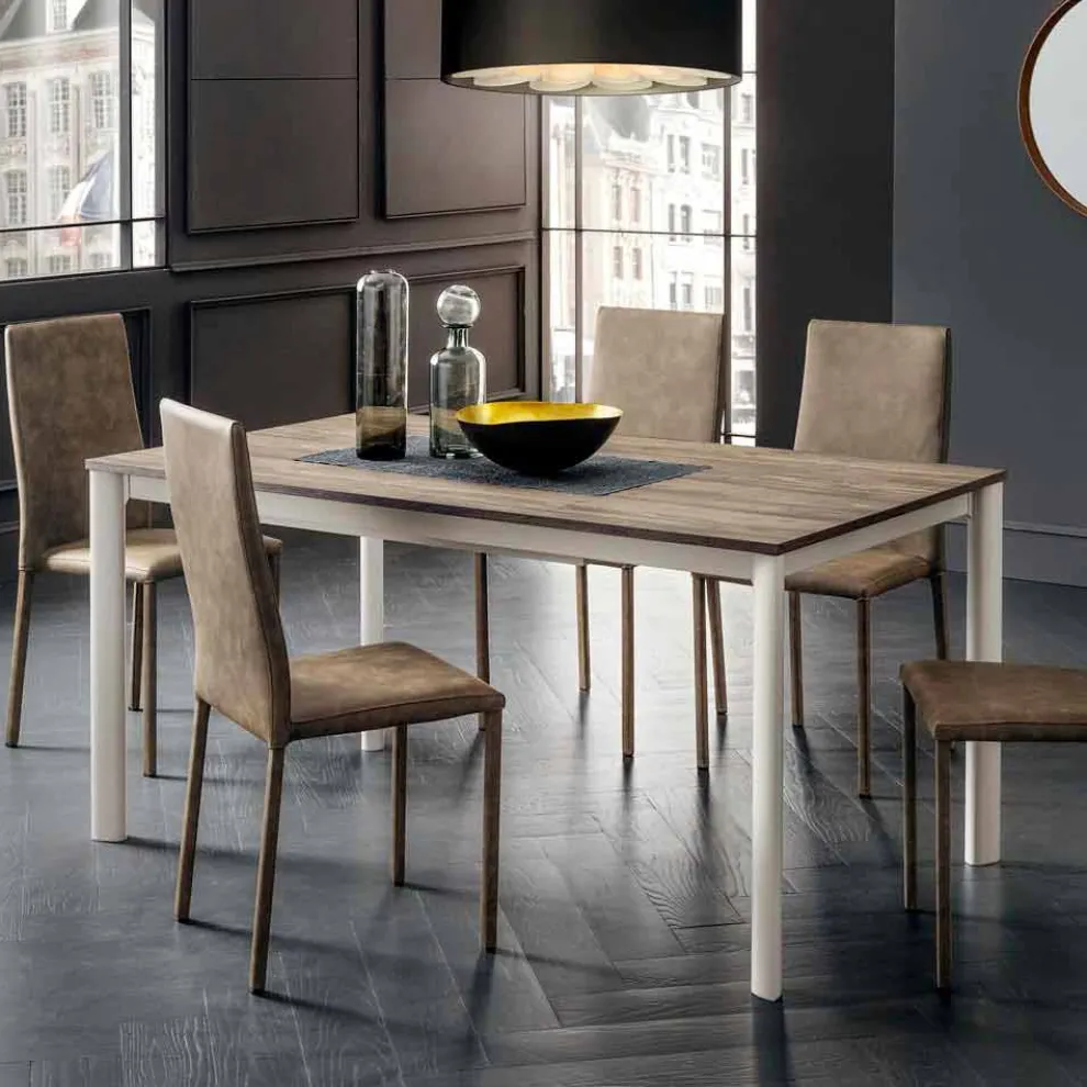 Ausziehbarer Esstisch Bis zu 334 cm Holzoptik Made in Italy - Maltesisch