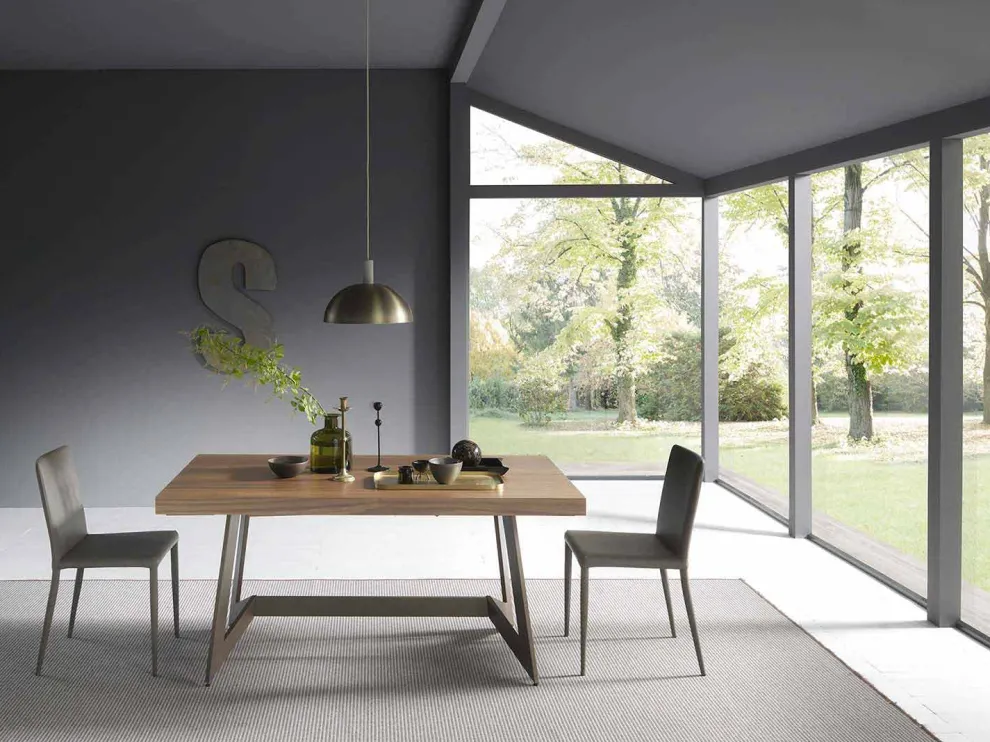 Ausziehbarer Esstisch Bis zu 160 cm aus Holz Made in Italy - Eugenia