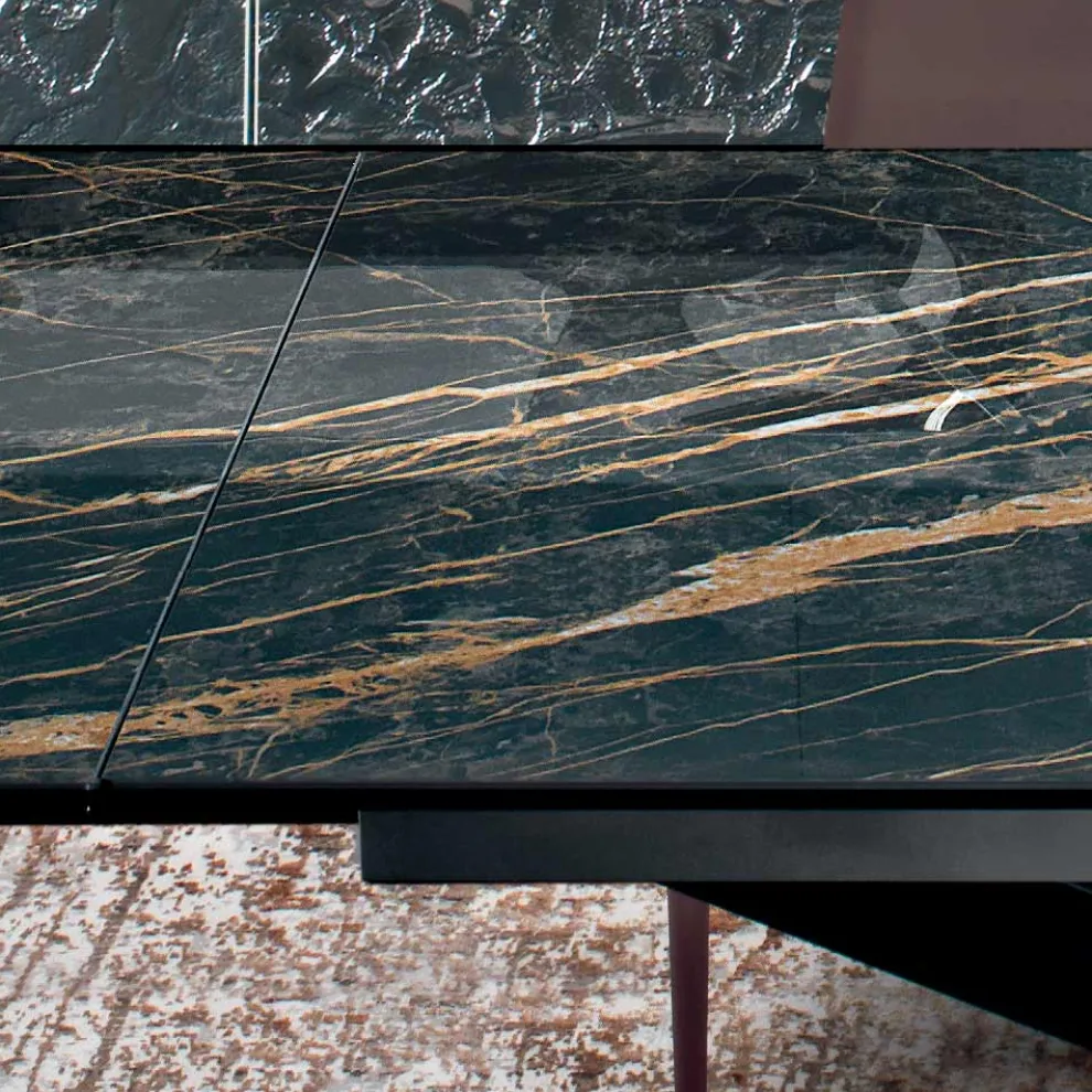 Ausziehbarer Esstisch auf 278 cm aus Keramik, hergestellt in Italien – Grotta