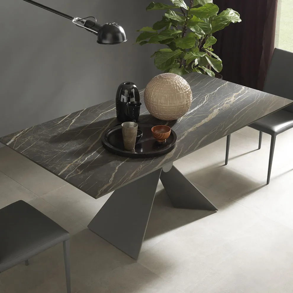 Ausziehbarer Esstisch Bis zu 298 cm aus Keramik Made in Italy - Anaconda