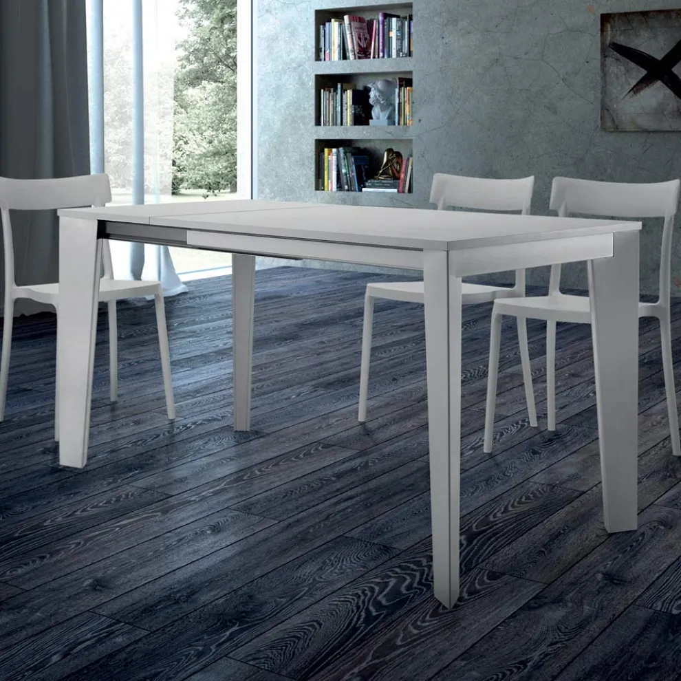 Ausziehbarer Esstisch bis 310 cm aus Melamin, hergestellt in Italien – Siebzigerjahre