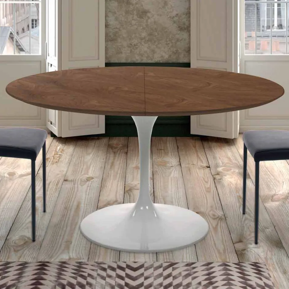 Ausziehbarer Esstisch bis 170 cm aus Holz, hergestellt in Italien – Dollars