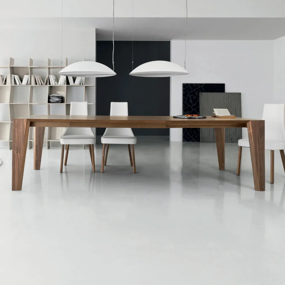 Ausziehbarer Esstisch in Holzfurnier Verschiedene Ausführungen - Gerry