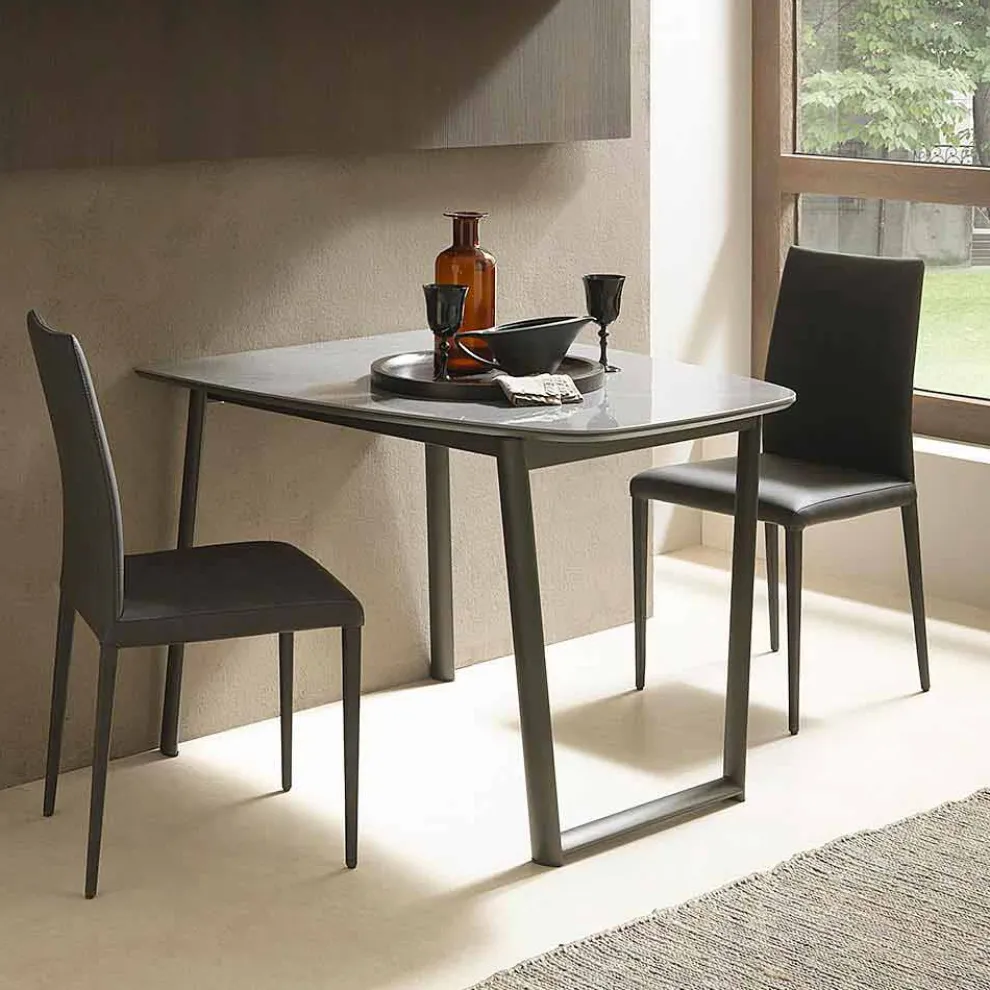 Ausziehbarer Esstisch Bis zu 170 cm aus Keramik Made in Italy - Tremiti