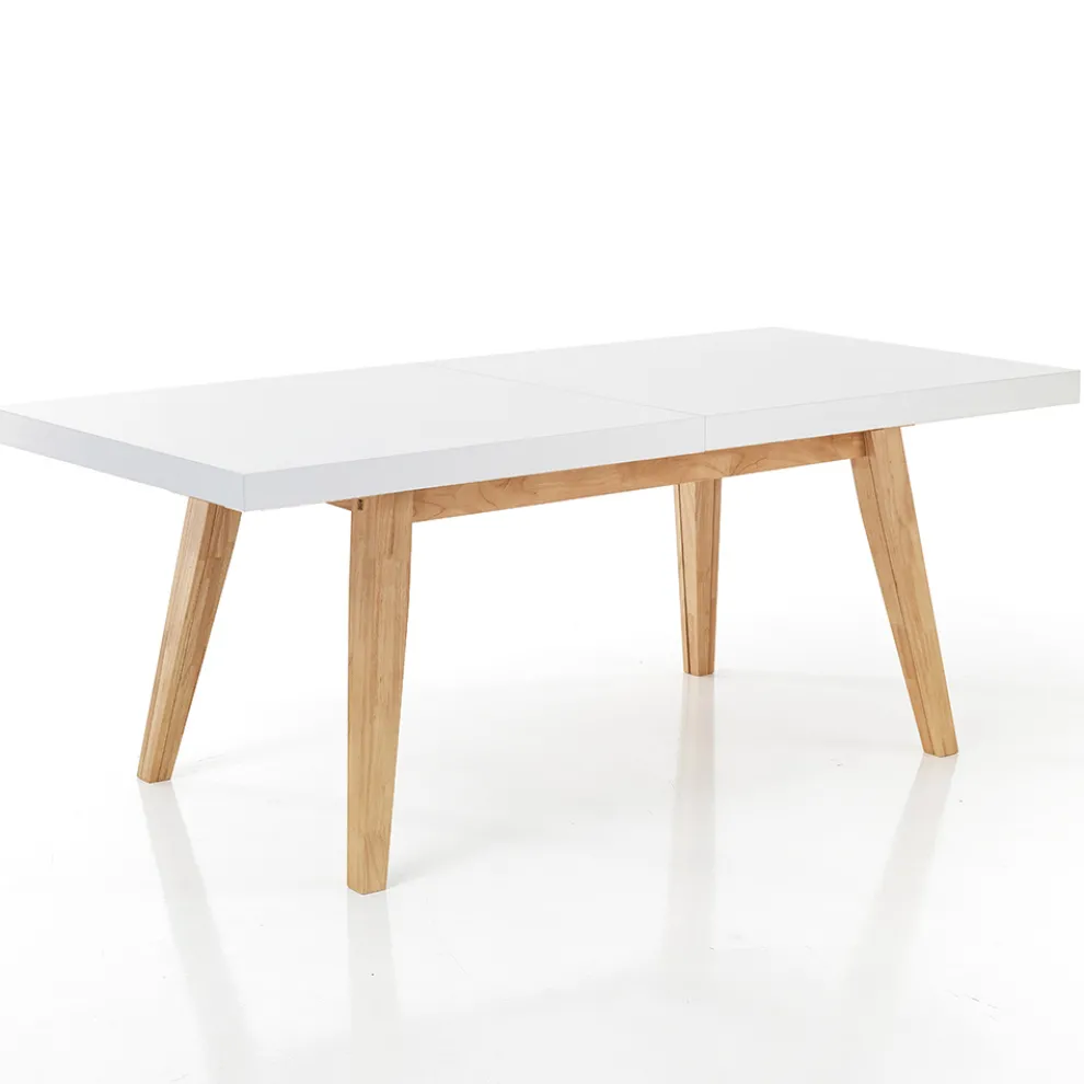 Ausziehbarer Esstisch Bis zu 315 cm aus Mdf und Massivholz - Paolo