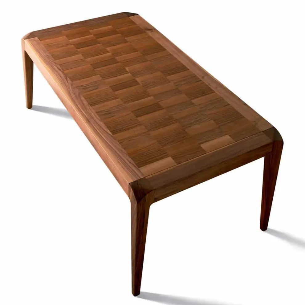 Ausziehbarer Esstisch, natürliches Nussholz, modernes Design Sanni