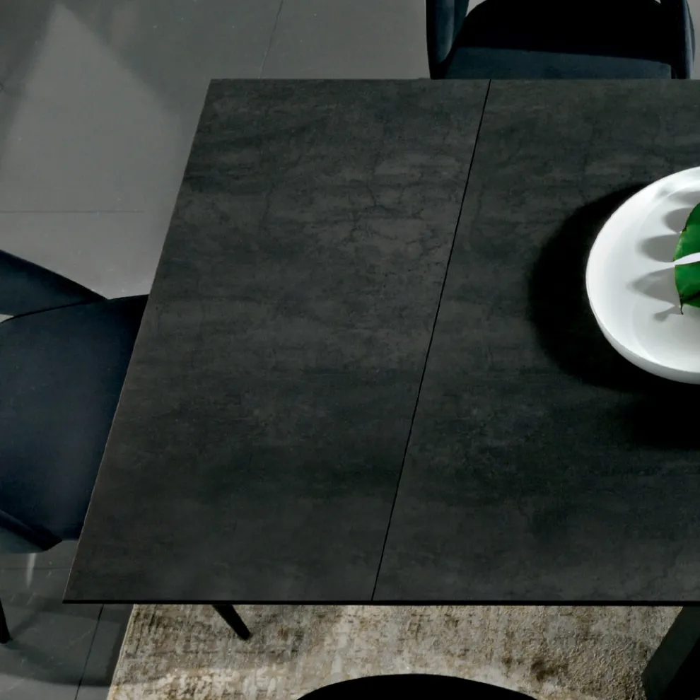 Ausziehbarer Esstisch bis 278 cm aus Laminam, hergestellt in Italien – Settimmio