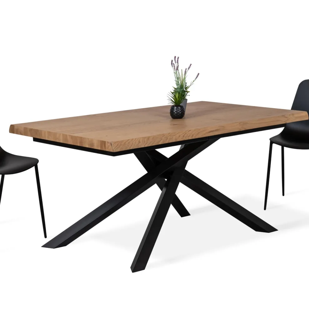 Ausziehbarer Esstisch bis 240 cm aus Eichenholz Made in Italy - Persico