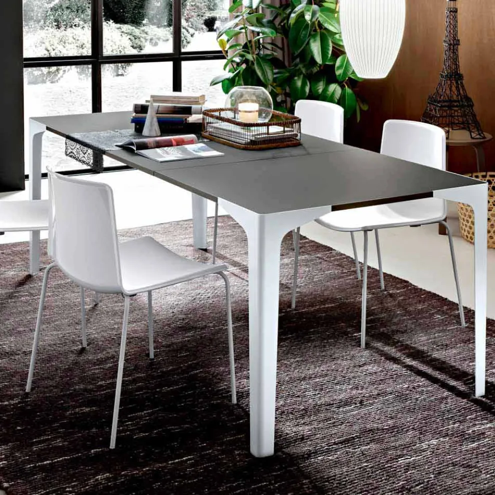 Ausziehbarer Esstisch Bis zu 222 cm in Fenix Made in Italy - Vulcano