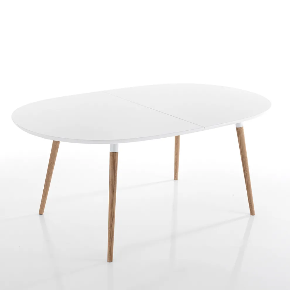 Ausziehbarer Esstisch bis 270 cm in Mdf und Massivholz - Maurizio