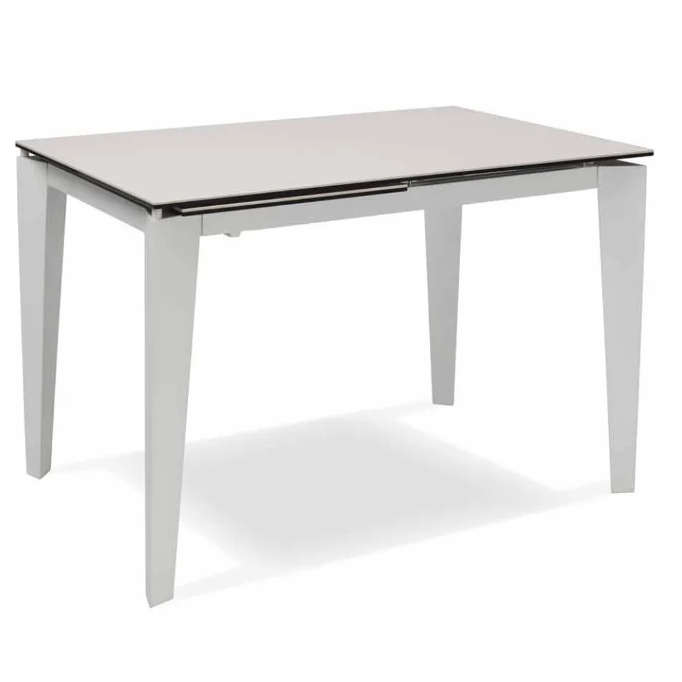 Ausziehbarer Esstisch 120 / 170xP80 aus Glaskeramik - Bino