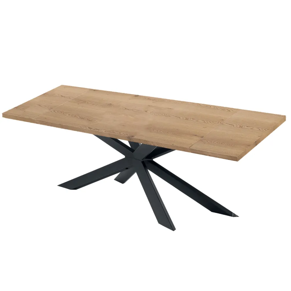 Ausziehbarer Esstisch bis 300 cm aus Laminat, hergestellt in Italien – Grotta