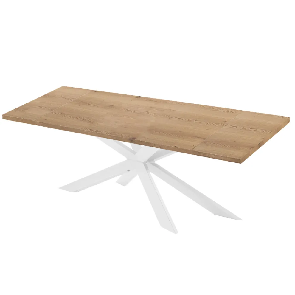 Ausziehbarer Esstisch bis 300 cm aus Laminat, hergestellt in Italien – Grotta