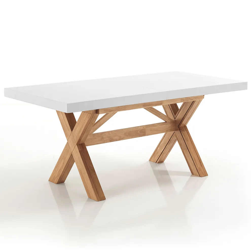 Ausziehbarer Esstisch bis 360 cm aus Massivholz - Massimo