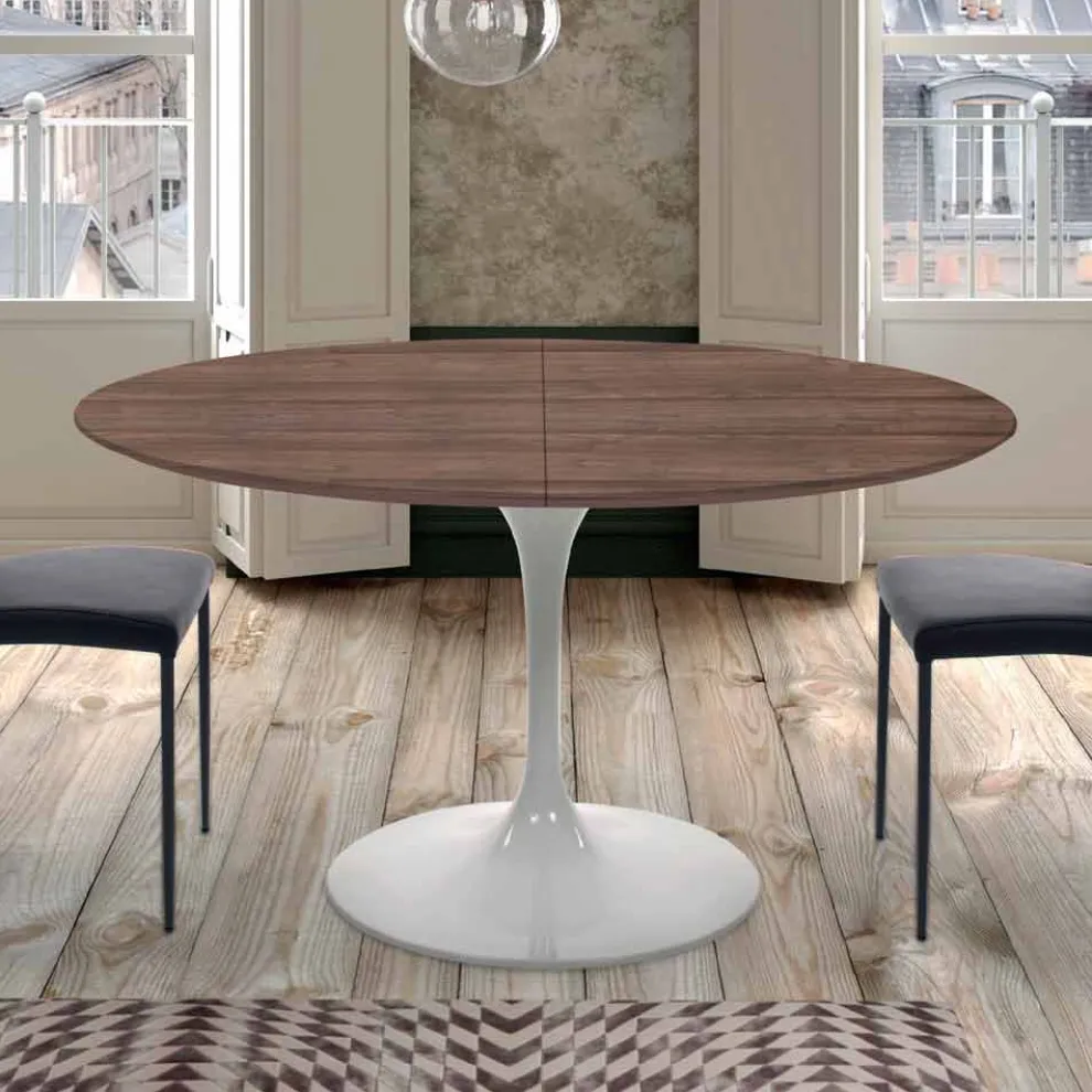 Ausziehbarer Esstisch bis 170 cm aus Laminat, hergestellt in Italien – Dollars