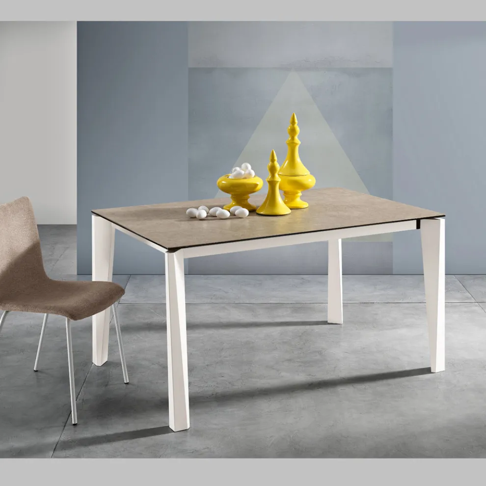 Ausziehbarer Glaskeramiktisch Fokos Terra Finish Made in Italy - Ariel