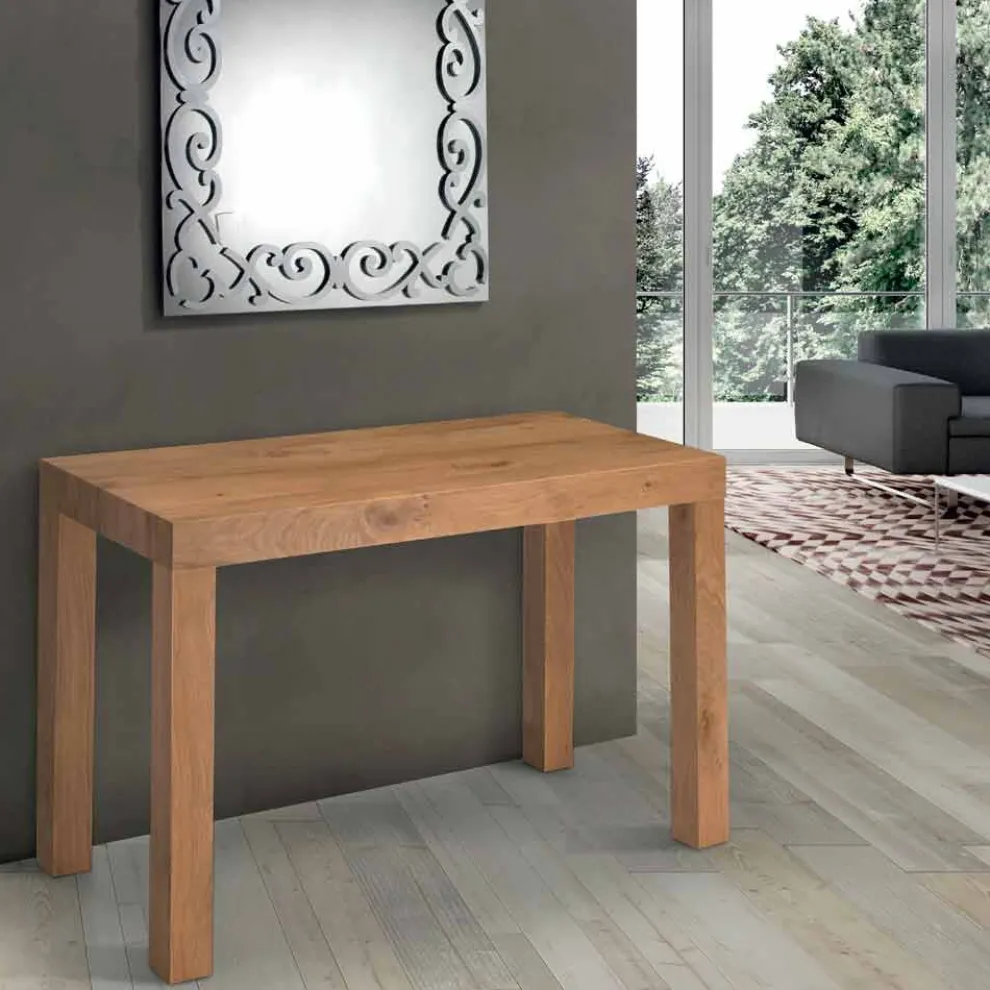 Ausziehbarer Konsolentisch aus furniertem Holz, hergestellt in Italien – Gordito