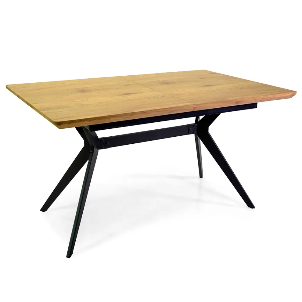 Ausziehbarer Tisch 180 cm in MDF-Holzoptik mit geprägter Maserung - Schaumstoff