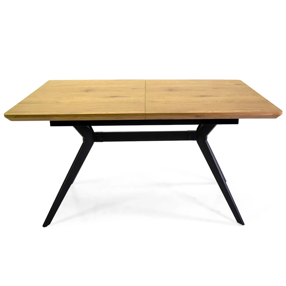 Ausziehbarer Tisch 180 cm in MDF-Holzoptik mit geprägter Maserung - Schaumstoff