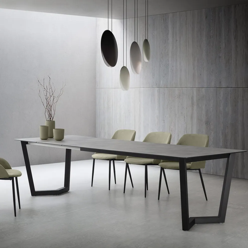 Ausziehbarer Tisch bis 300 cm Metallbasis Made in Italy - Bastiano