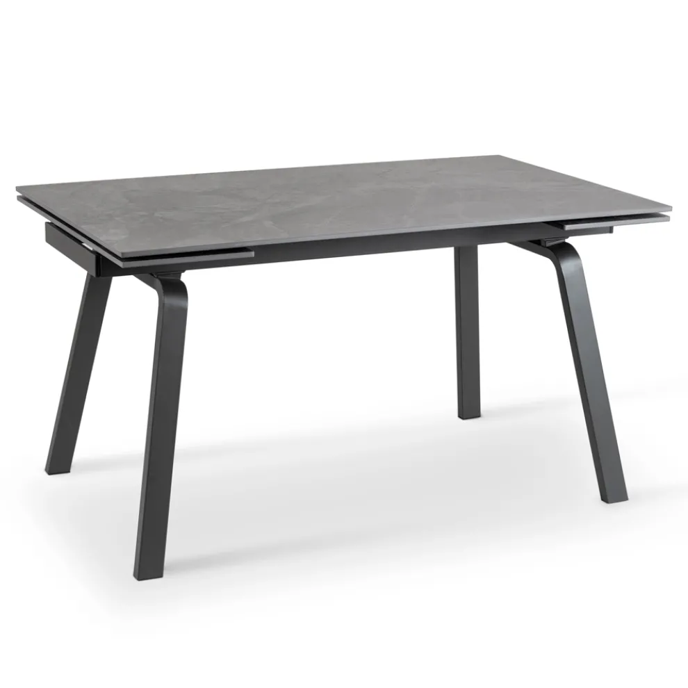 Ausziehbarer Tisch bis zu 200 cm aus gesintertem Stein mit Marmoreffekt – Ananas