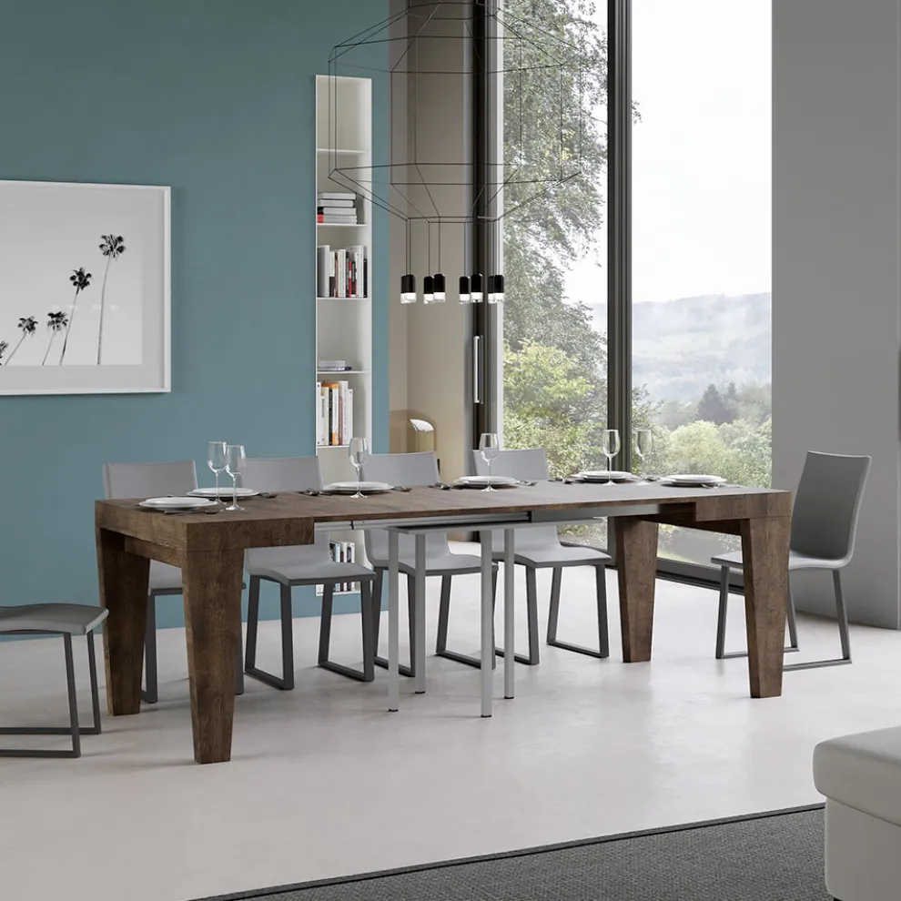 Ausziehbarer Tisch, erhältlich in verschiedenen Ausführungen, hergestellt in Italien – Mountain