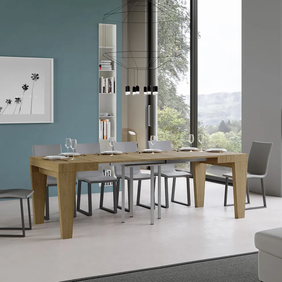 Ausziehbarer Tisch, erhältlich in verschiedenen Ausführungen, hergestellt in Italien – Mountain