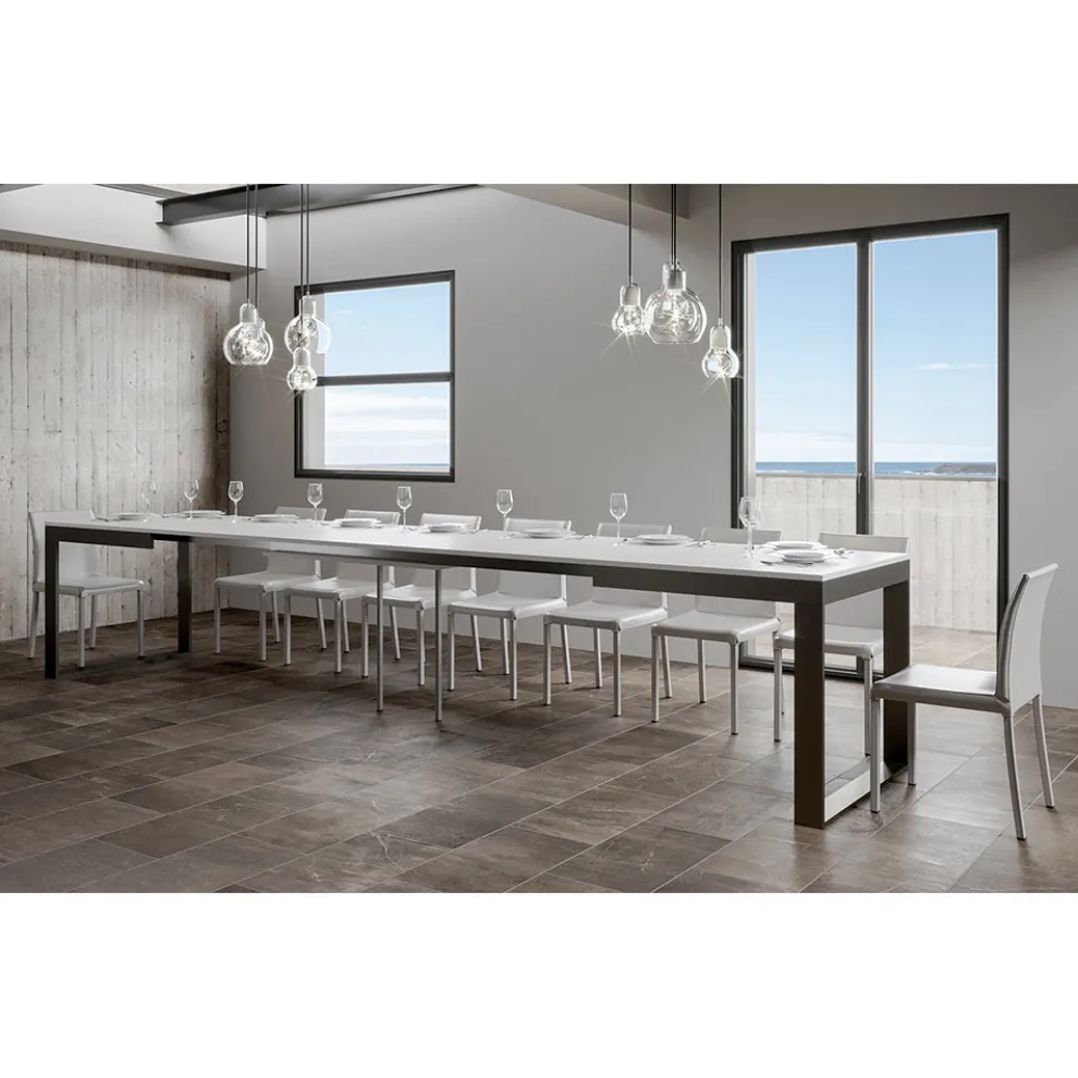 Ausziehbarer Tisch mit modernem Design aus Melaminholz - Badesi