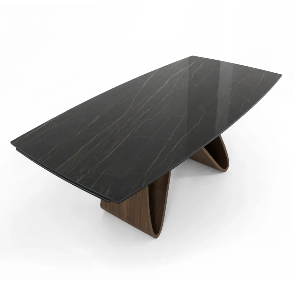 Ausziehbarer Tisch bis 276 cm aus Keramik Noir Desir Made in Italy - Equator