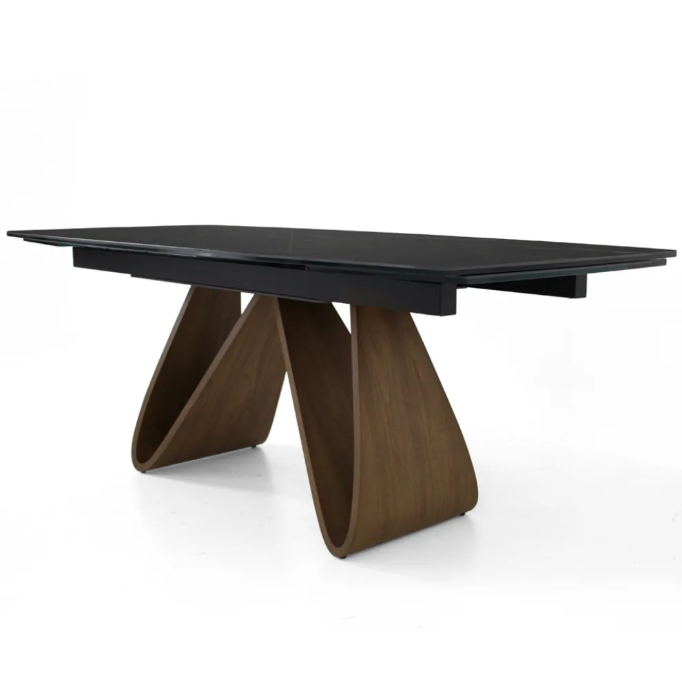 Ausziehbarer Tisch bis 276 cm aus Keramik Noir Desir Made in Italy - Equator