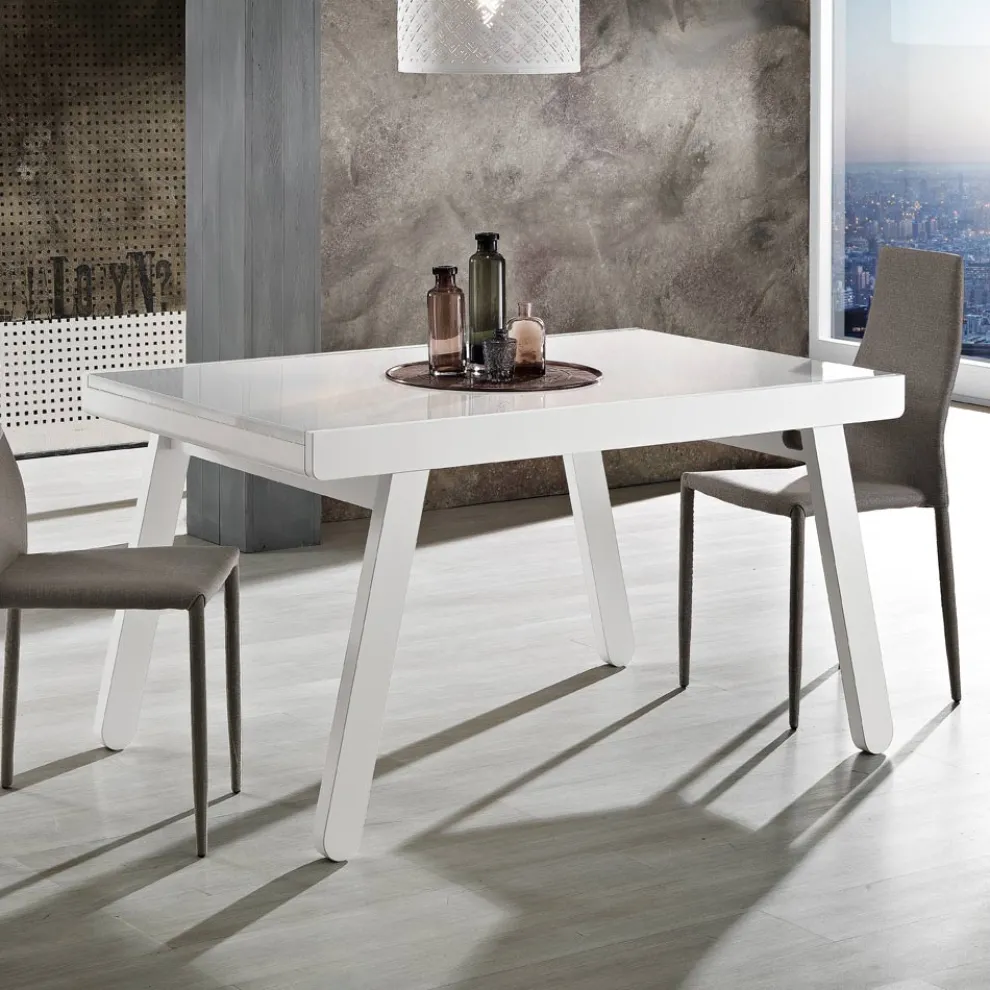 Ausziehbarer Tisch bis 240 cm aus lackiertem Holz Made in Italy - lackiert