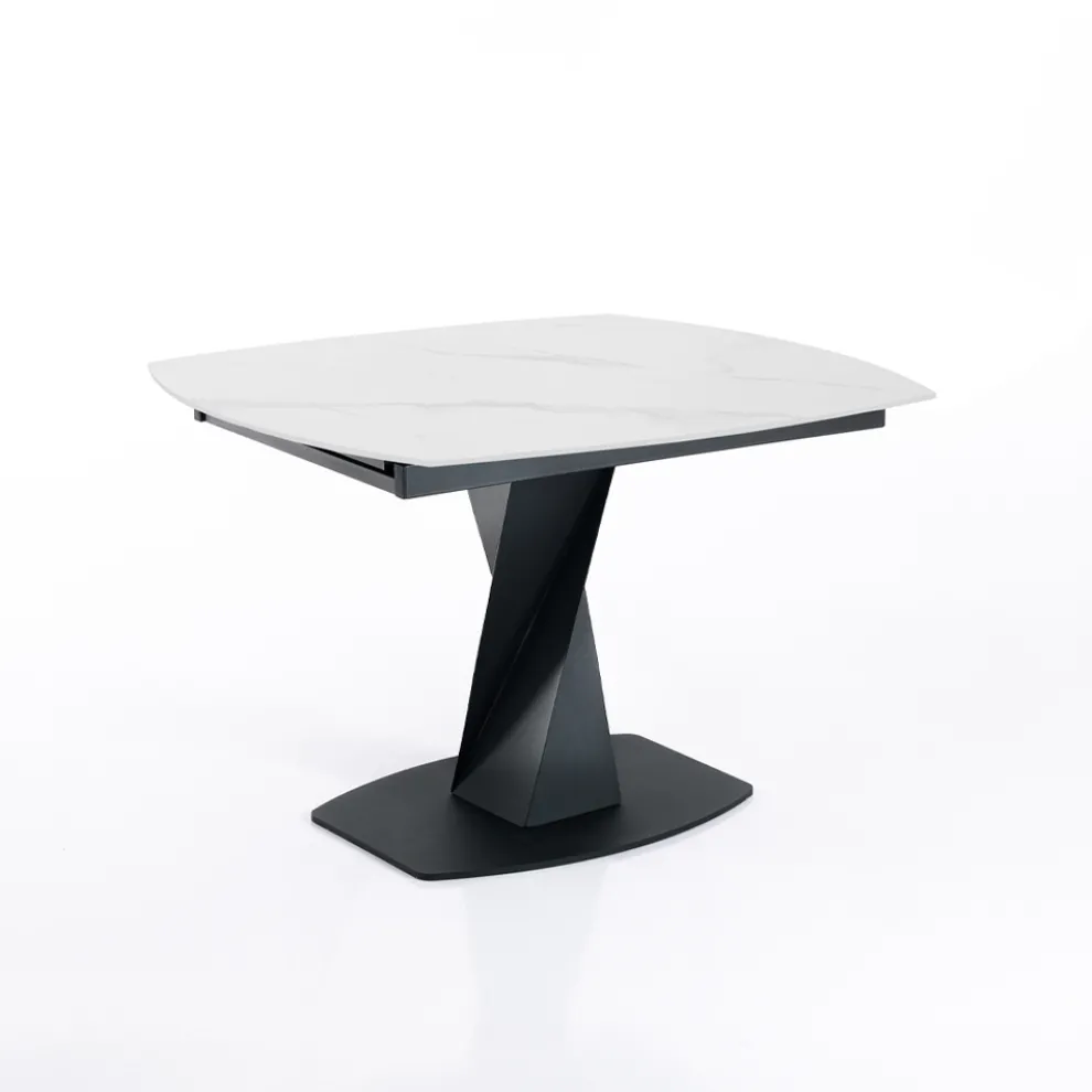 Ausziehbarer Tisch auf 165 cm aus Metall und Keramik – Boccanera