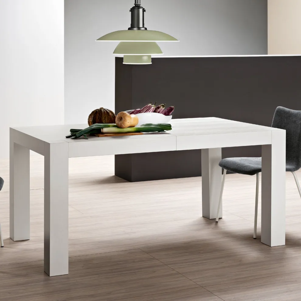 Ausziehbarer Tisch aus klappbarem Melamin Made in Italy - Oky