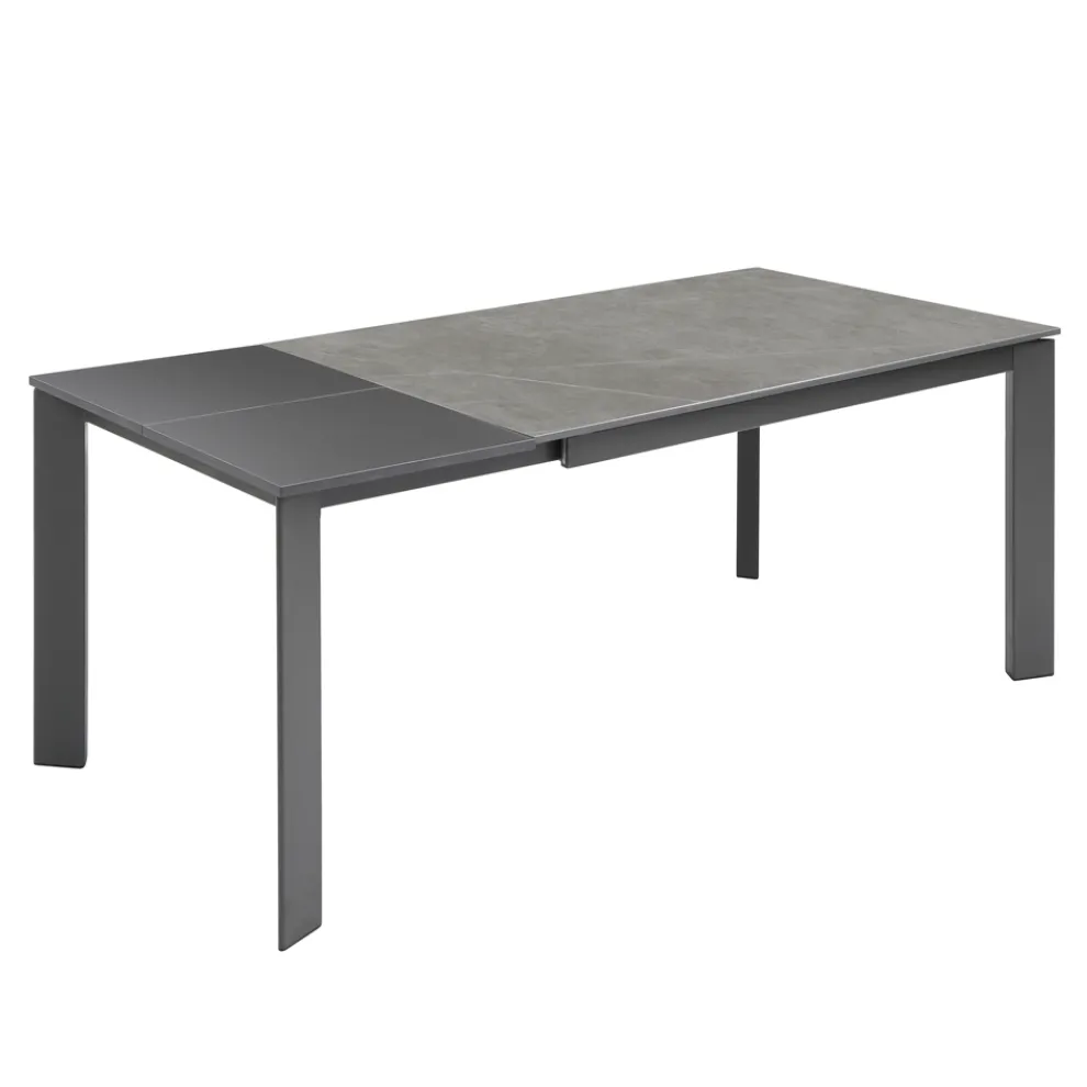 Ausziehbarer Tisch auf 190 cm aus Keramik, Melamin und Metall – Sara