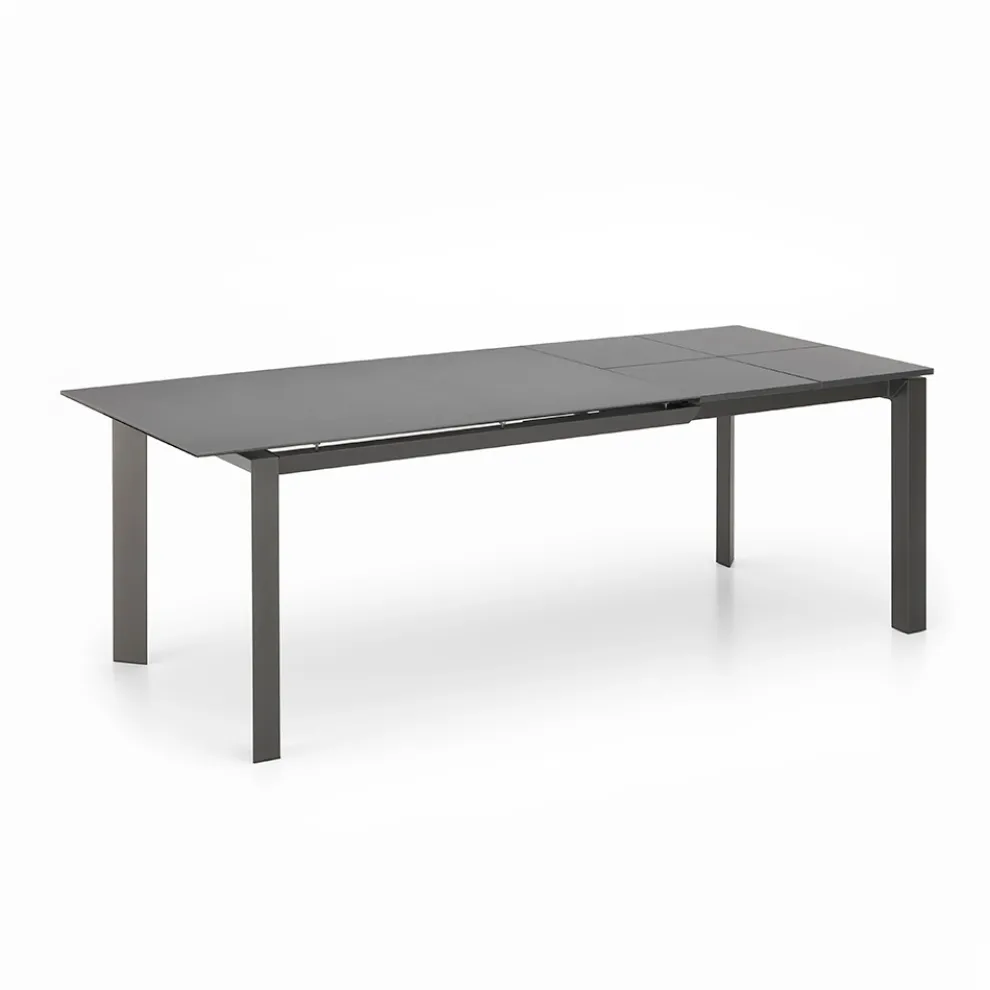 Ausziehbarer Tisch auf 220 cm aus Keramik und Metall – Nadia