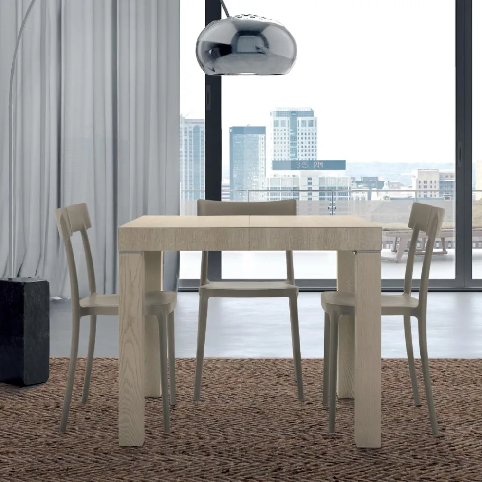 Ausziehbarer Tisch aus Laminatholz bis zu 470 cm, hergestellt in Italien – Gordito
