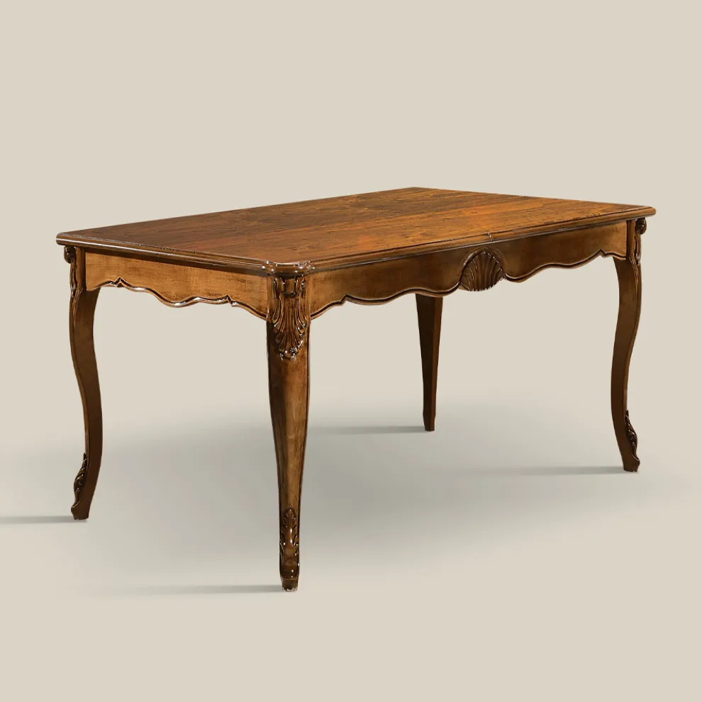 Ausziehbarer Tisch bis 280 cm aus Bassano Nussbaumholz Made in Italy - Caligola