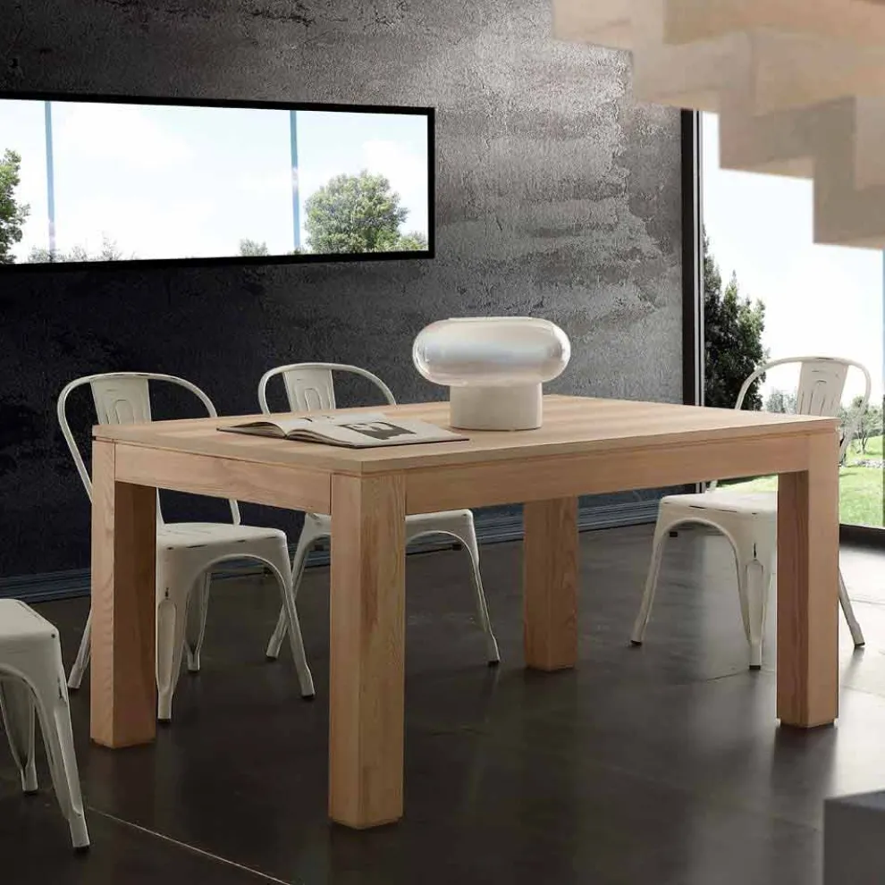 Ausziehbarer Tisch mit Beinen aus Massivholz Indiana