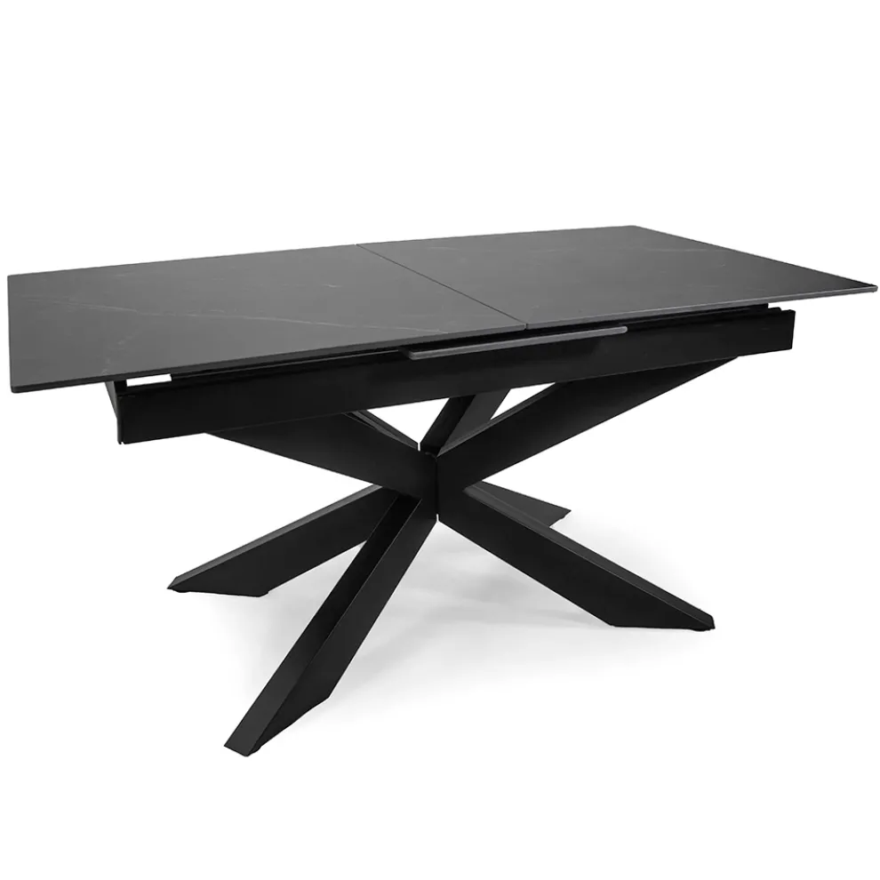 Ausziehbarer Tisch 200 cm aus Metall und synthetischem Stein - Unterwasser