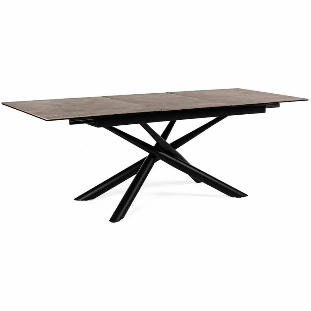 Ausziehbarer Tisch Bis zu 220 cm in Keramik und Stahl Homemotion - Brianza