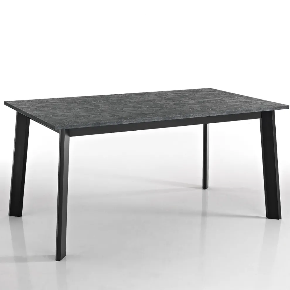 Ausziehbarer Tisch bis 220 cm mit Gestell aus Graphit-Buche Made in Italy - Toles