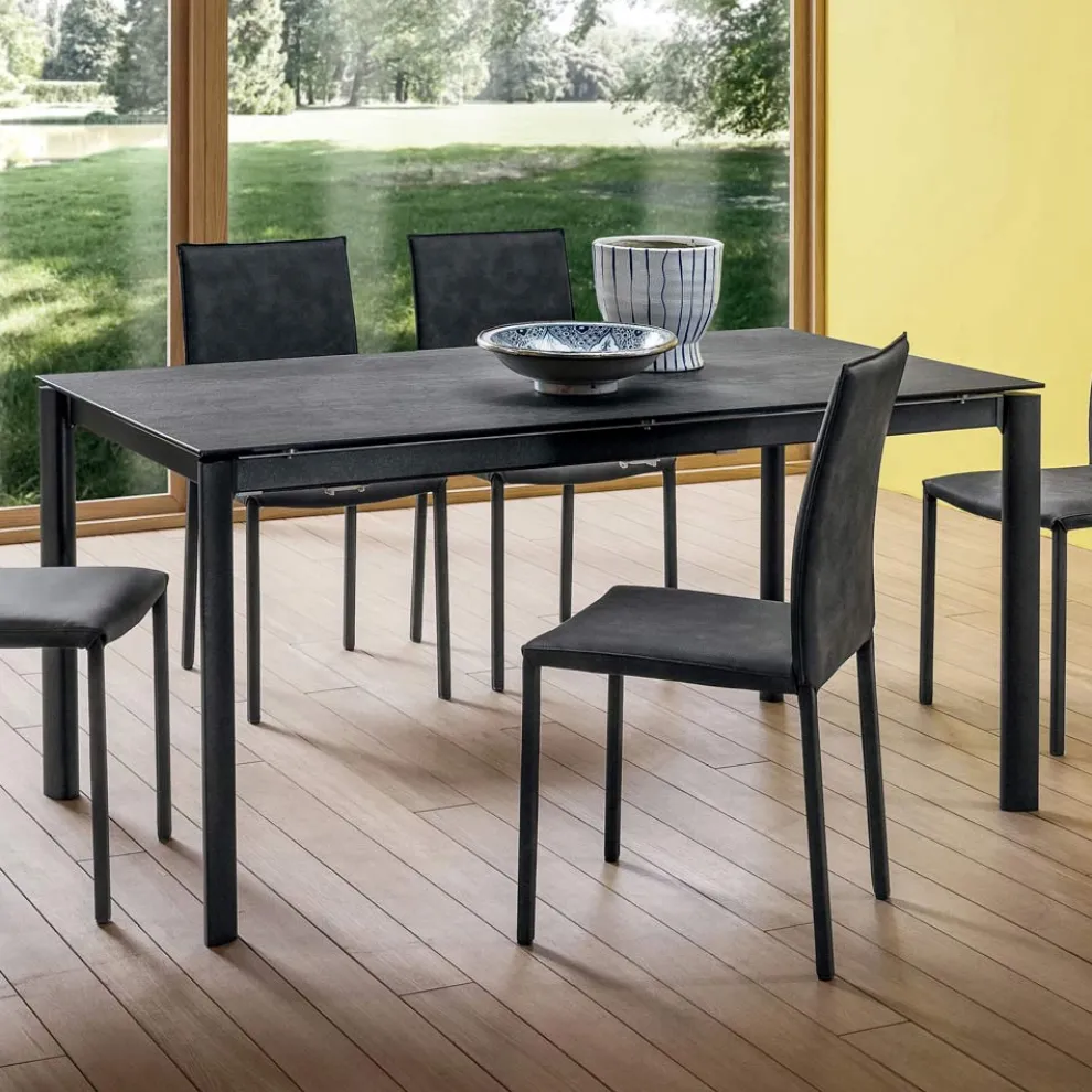 Ausziehbarer Tisch Bis zu 240 cm mit Laminamplatte Made in Italy - Maltesisch