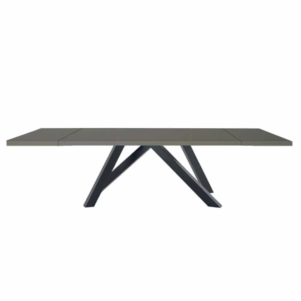 Ausziehbarer Tisch bis 300 cm aus Fenix und Stahl, hergestellt in Italien – Settimmio