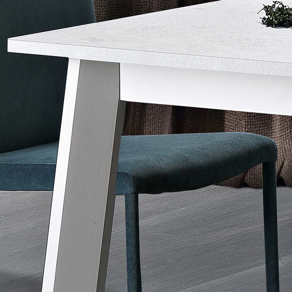 Ausziehbarer Tisch bis 220 cm in Buche und Melamin Made in Italy - Toles