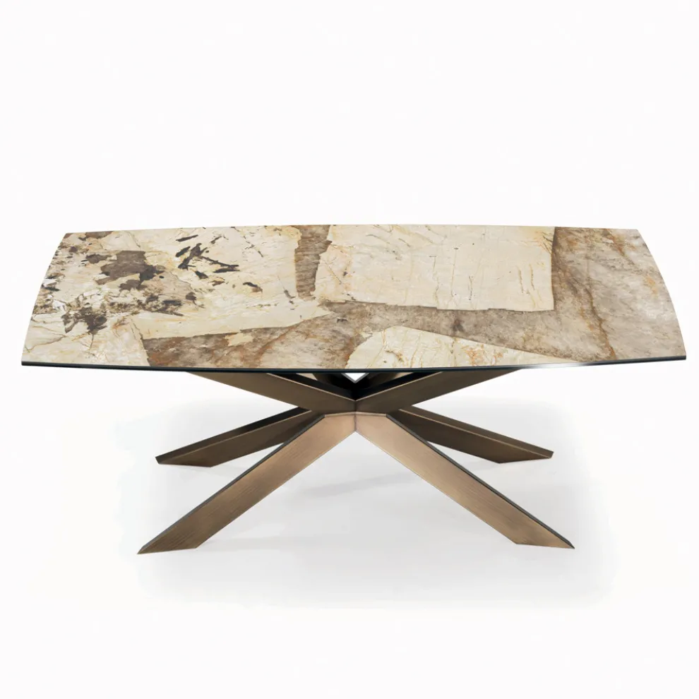 Ausziehbarer tonnenförmiger Tisch mit integrierten Verlängerungen, hergestellt in Italien – Grotta