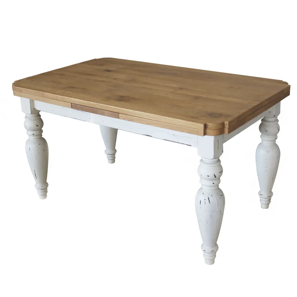 Ausziehbarer Wohnzimmertisch aus Eiche mit geformten Ecken Made in Italy - Rafael