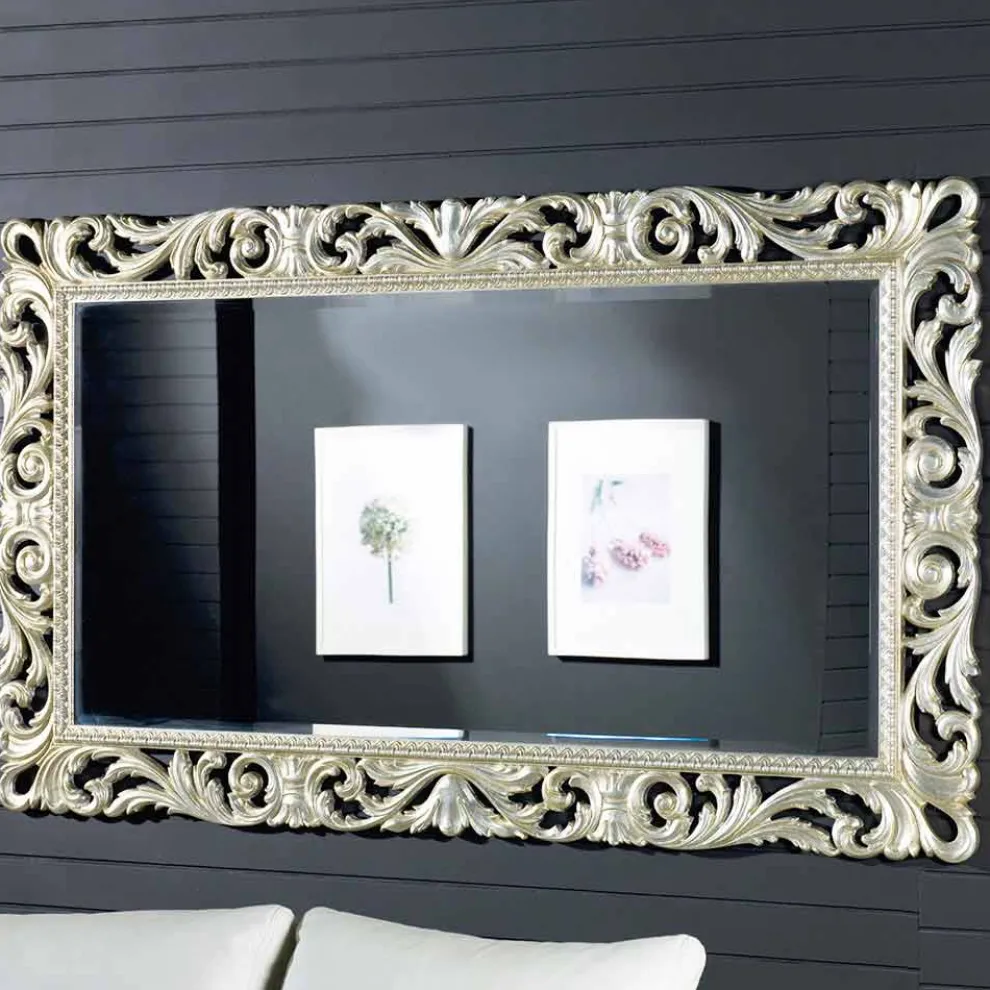 Ayous Holz-Wandspiegel des modernen Designs hergestellt in Italien Nicola