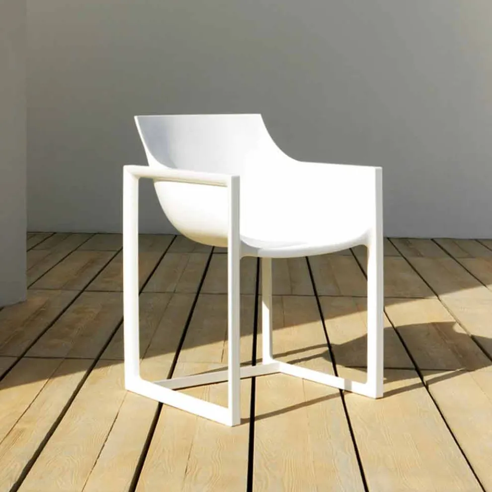 Gartensessel aus Polypropylen mit Glasfaser Wallstreet von Vondom, 2 Stücke