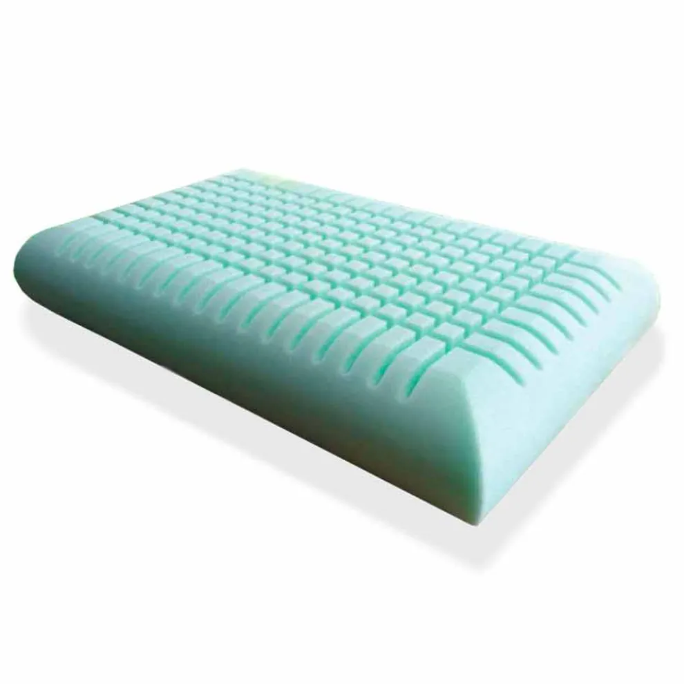 Ergonomisches Kopfkissen aus Memory Foam H 12 cm Made in Italy, 2 Stücke - Cool
